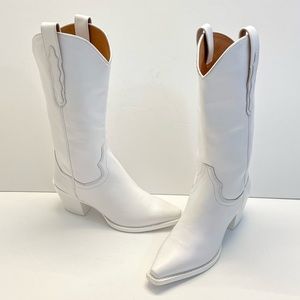 JEFFREY CAMPBELL Floured Western Boot in White Size 7